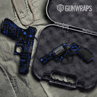Circuit Board Blue Pistol & Revolver Gun Skin Vinyl Wrap