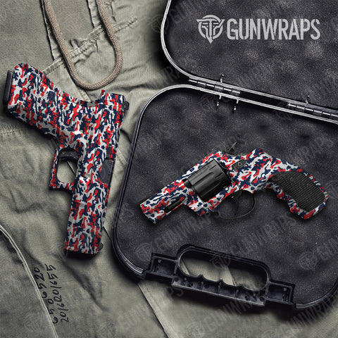 Classic Camo Pistol & Revolver Gun Skin Vinyl Wraps