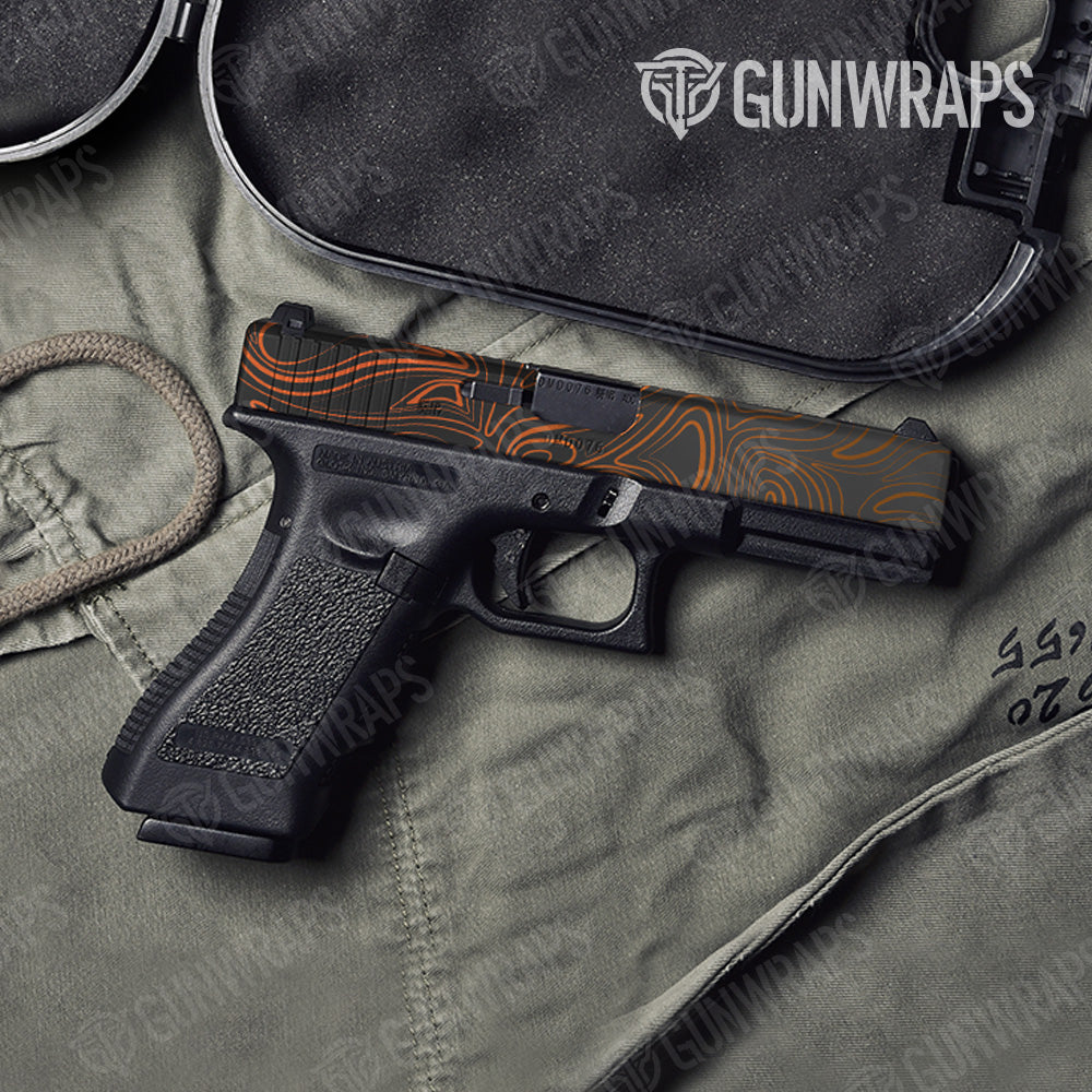 Damascus Orange Pistol Slide Gun Skin Vinyl Wrap