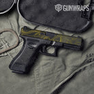 Damascus Yellow Pistol Slide Gun Skin Vinyl Wrap