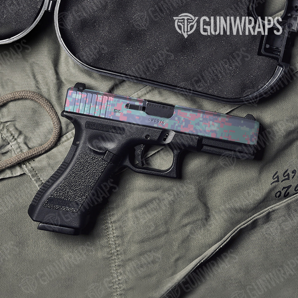 Digital Cotton Candy Camo Pistol Slide Gun Skin Vinyl Wrap