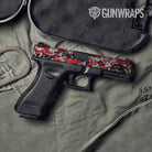 Digital Red Tiger Camo Pistol Slide Gun Skin Vinyl Wrap