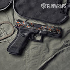 Digital Urban Orange Camo Pistol Slide Gun Skin Vinyl Wrap