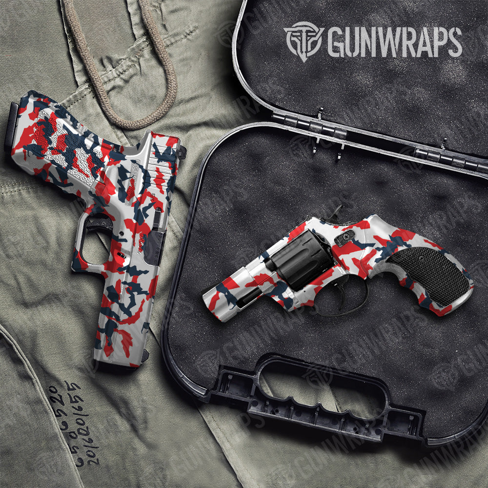 Erratic America Camo Pistol & Revolver Gun Skin Vinyl Wrap