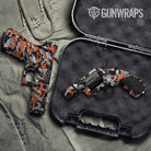 Erratic Orange Tiger Camo Pistol & Revolver Gun Skin Vinyl Wrap