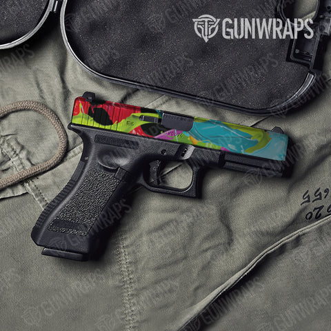Paint Splatter Pistol Slide Gun Skin Vinyl Wraps