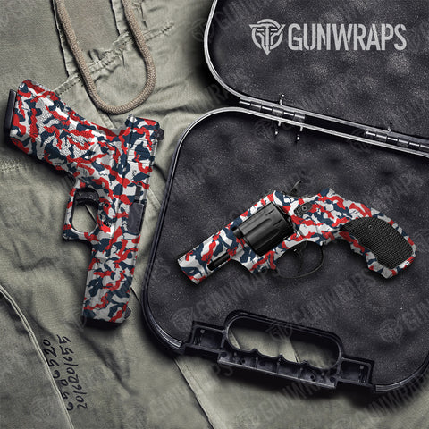 Ragged Camo Pistol & Revolver Gun Skin Vinyl Wraps