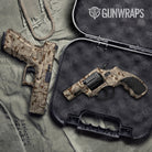 Ragged Desert Camo Pistol & Revolver Gun Skin Vinyl Wrap