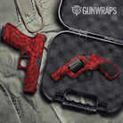 Ragged Elite Red Camo Pistol & Revolver Gun Skin Vinyl Wrap
