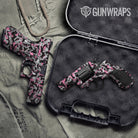 Ragged Pink Tiger Camo Pistol & Revolver Gun Skin Vinyl Wrap