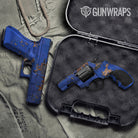 Rust 3D Royal Blue Pistol & Revolver Gun Skin Vinyl Wrap