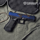 Rust 3D Royal Blue Pistol Slide Gun Skin Vinyl Wrap