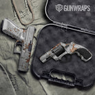 Rust 3D White Pistol & Revolver Gun Skin Vinyl Wrap