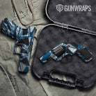 Sharp Blue Tiger Camo Pistol & Revolver Gun Skin Vinyl Wrap