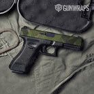 Shattered Army Green Camo Pistol Slide Gun Skin Vinyl Wrap
