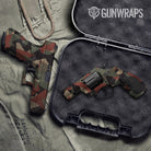 Shattered Militant Copper Camo Pistol & Revolver Gun Skin Vinyl Wrap