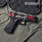 Shattered Red Tiger Camo Pistol Slide Gun Skin Vinyl Wrap