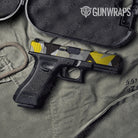 Shattered Yellow Tiger Camo Pistol Slide Gun Skin Vinyl Wrap