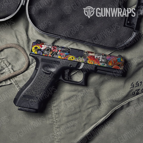 Sticker Bomb Pistol Slide Gun Skin Vinyl Wraps