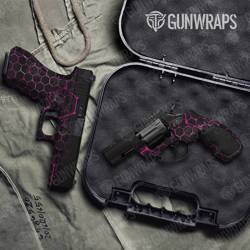Vivid Hex Magenta Pistol & Revolver Gun Skin Vinyl Wrap