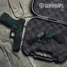 Vivid Hex Tiffany Blue Pistol & Revolver Gun Skin Vinyl Wrap