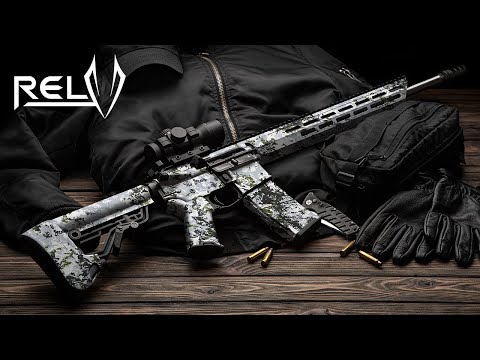 AR 15 RELV Timber Wolf Camo Gun Skin Vinyl Wrap Film