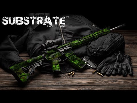 AR 15 Substrate Shrub Stalker Camo Gun Skin Vinyl Wrap